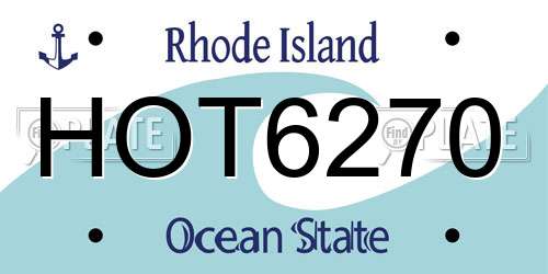 HOT6270 Rhode Island License Plate