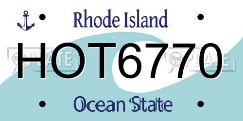 HOT6770 Rhode Island License Plate