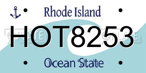 HOT8253 Rhode Island License Plate
