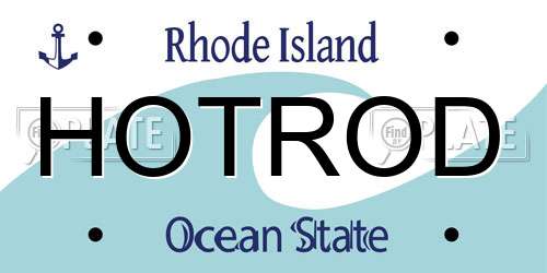 HOTROD Rhode Island License Plate