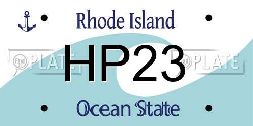 HP23 Rhode Island License Plate
