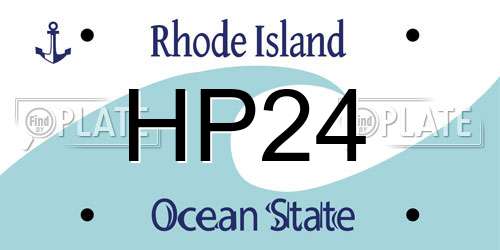 HP24 Rhode Island License Plate