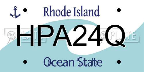 HPA24Q Rhode Island License Plate