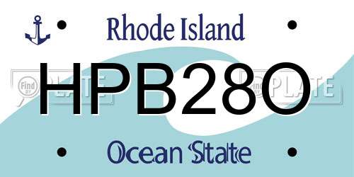 HPB28O Rhode Island License Plate