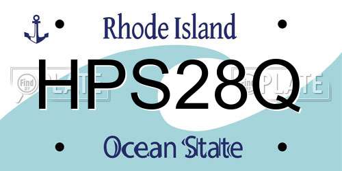 HPS28Q Rhode Island License Plate