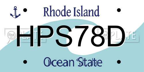 HPS78D Rhode Island License Plate