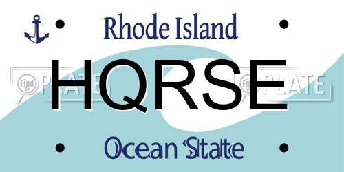 HQRSE Rhode Island License Plate