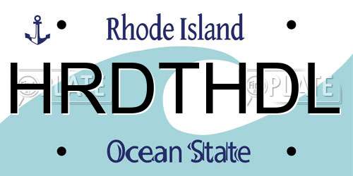 HRDTHDL Rhode Island License Plate