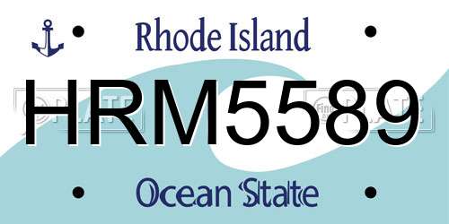 HRM5589 Rhode Island License Plate