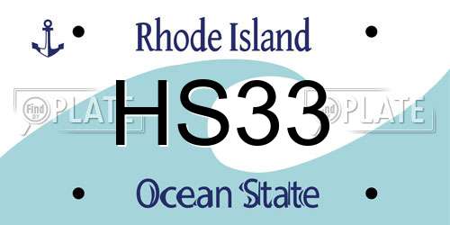 HS33 Rhode Island License Plate