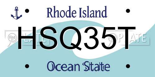 HSQ35T Rhode Island License Plate