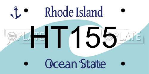 HT155 Rhode Island License Plate