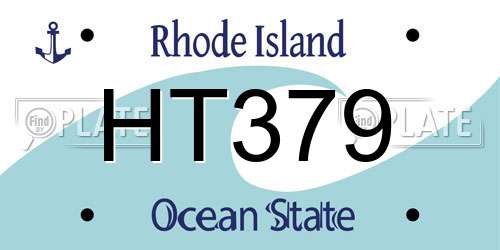 HT379 Rhode Island License Plate