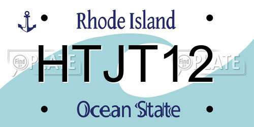 HTJT12 Rhode Island License Plate