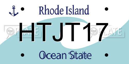 HTJT17 Rhode Island License Plate