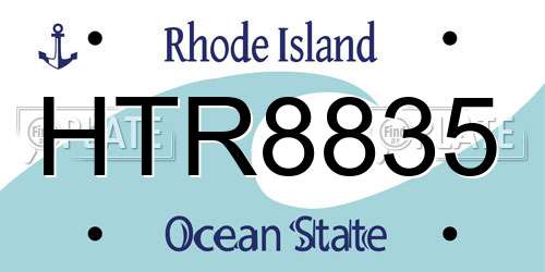HTR8835 Rhode Island License Plate