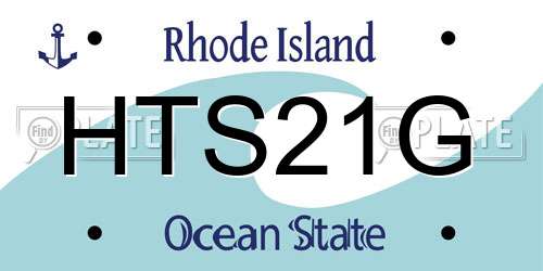 HTS21G Rhode Island License Plate