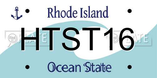 HTST16 Rhode Island License Plate