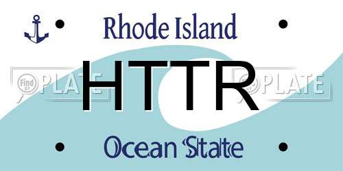 HTTR Rhode Island License Plate