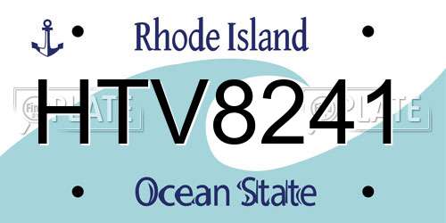 HTV8241 Rhode Island License Plate