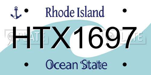HTX1697 Rhode Island License Plate