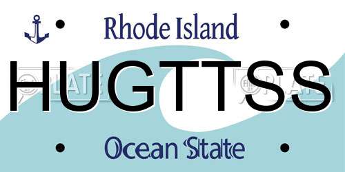 HUGTTSS Rhode Island License Plate