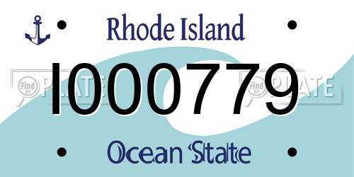 I000779 Rhode Island License Plate