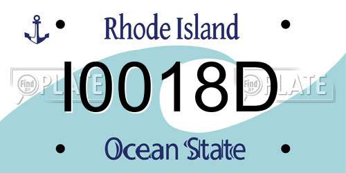 I0018D Rhode Island License Plate