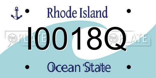 I0018Q Rhode Island License Plate