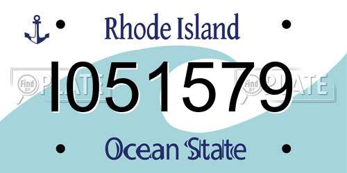 I051579 Rhode Island License Plate