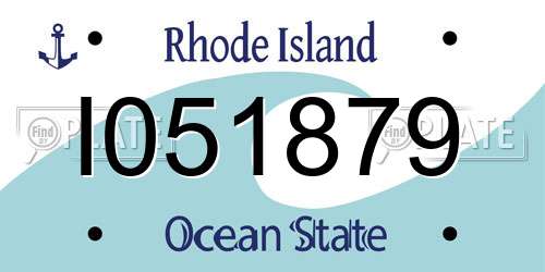 I051879 Rhode Island License Plate