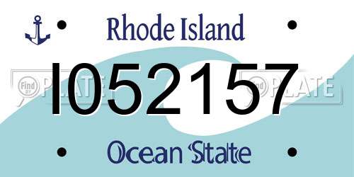 I052157 Rhode Island License Plate