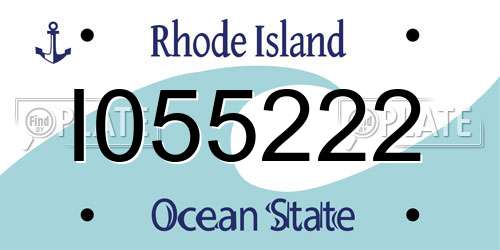 I055222 Rhode Island License Plate