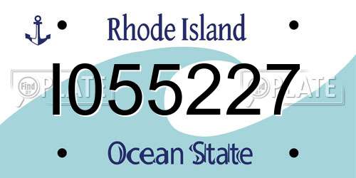 I055227 Rhode Island License Plate