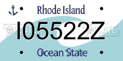 I05522Z Rhode Island License Plate