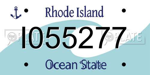 I055277 Rhode Island License Plate