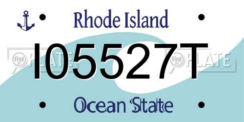I05527T Rhode Island License Plate