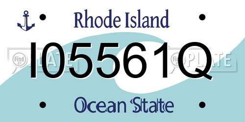 I05561Q Rhode Island License Plate