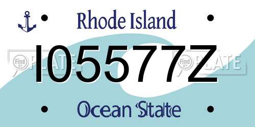 I05577Z Rhode Island License Plate