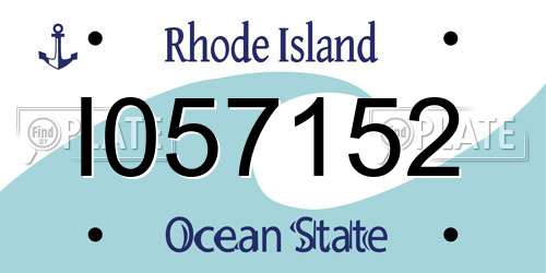 I057152 Rhode Island License Plate