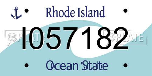 I057182 Rhode Island License Plate
