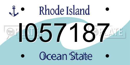 I057187 Rhode Island License Plate