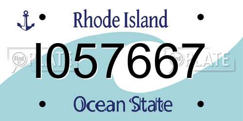 I057667 Rhode Island License Plate