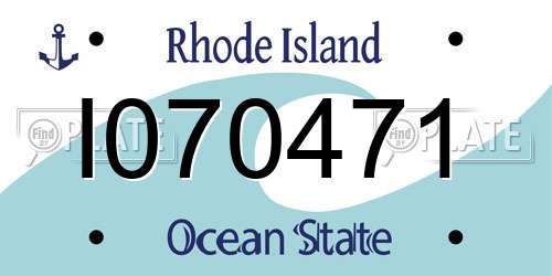 I070471 Rhode Island License Plate