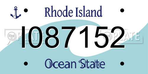 I087152 Rhode Island License Plate