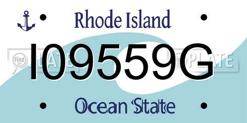 I09559G Rhode Island License Plate
