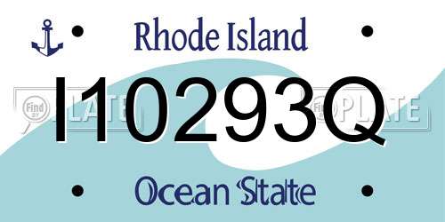 I10293Q Rhode Island License Plate