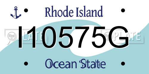 I10575G Rhode Island License Plate