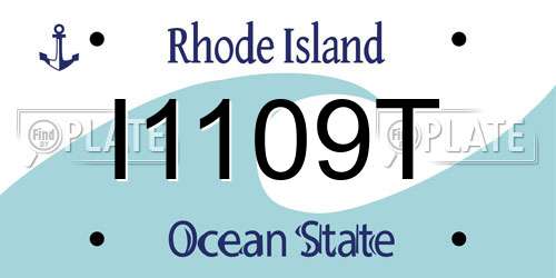 I1109T Rhode Island License Plate