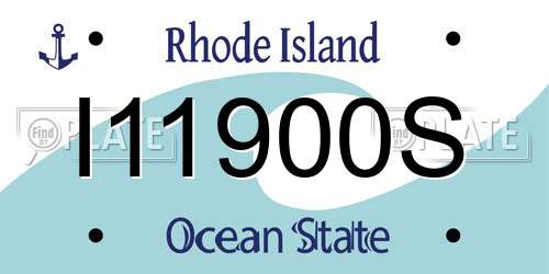 I11900S Rhode Island License Plate